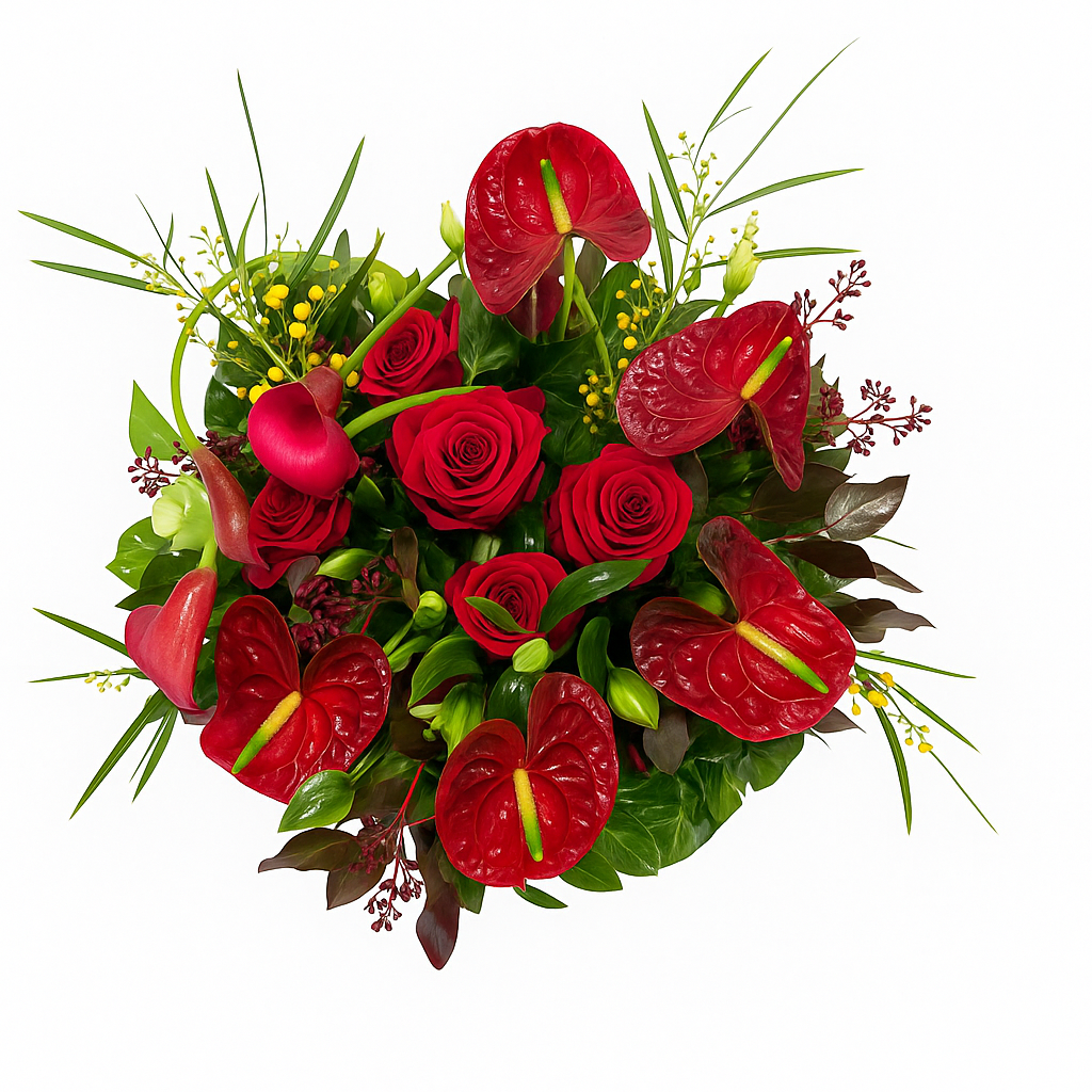 Bloemstuk "Bordeaux Elegance"