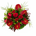 Bloemstuk "Bordeaux Elegance"