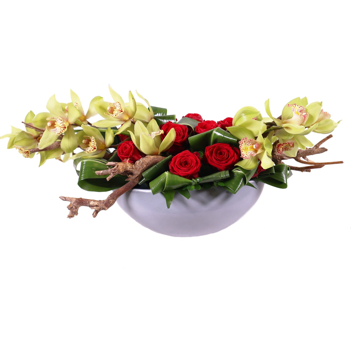 Luxe bloestuk  in ovale schaal