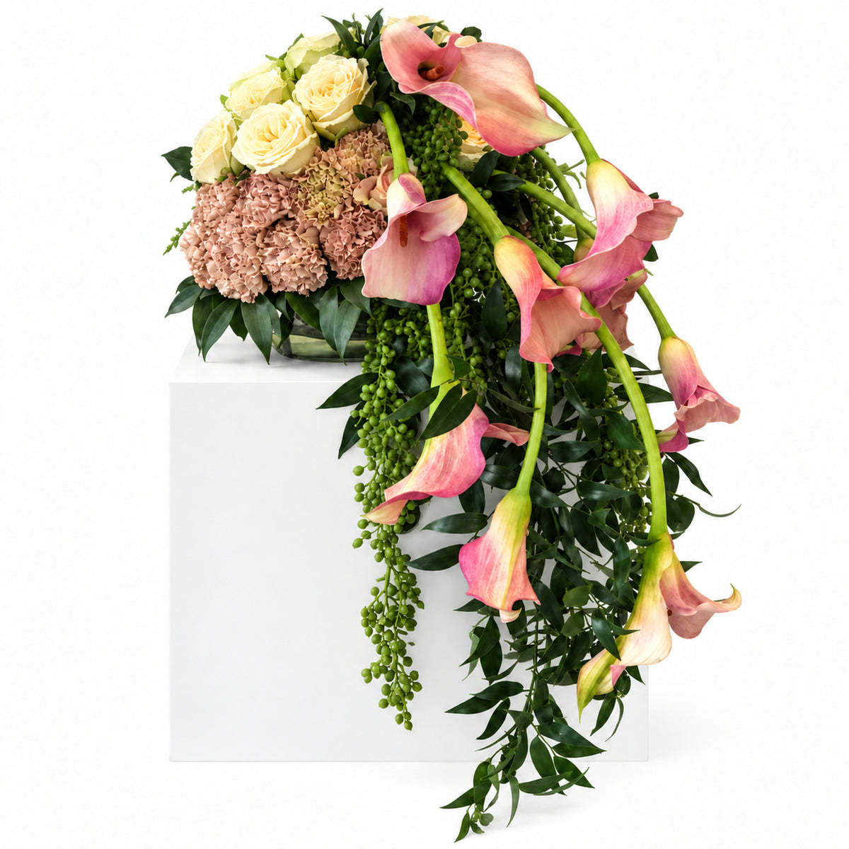 Zachte Beweging — rouwbloemstuk — rechts