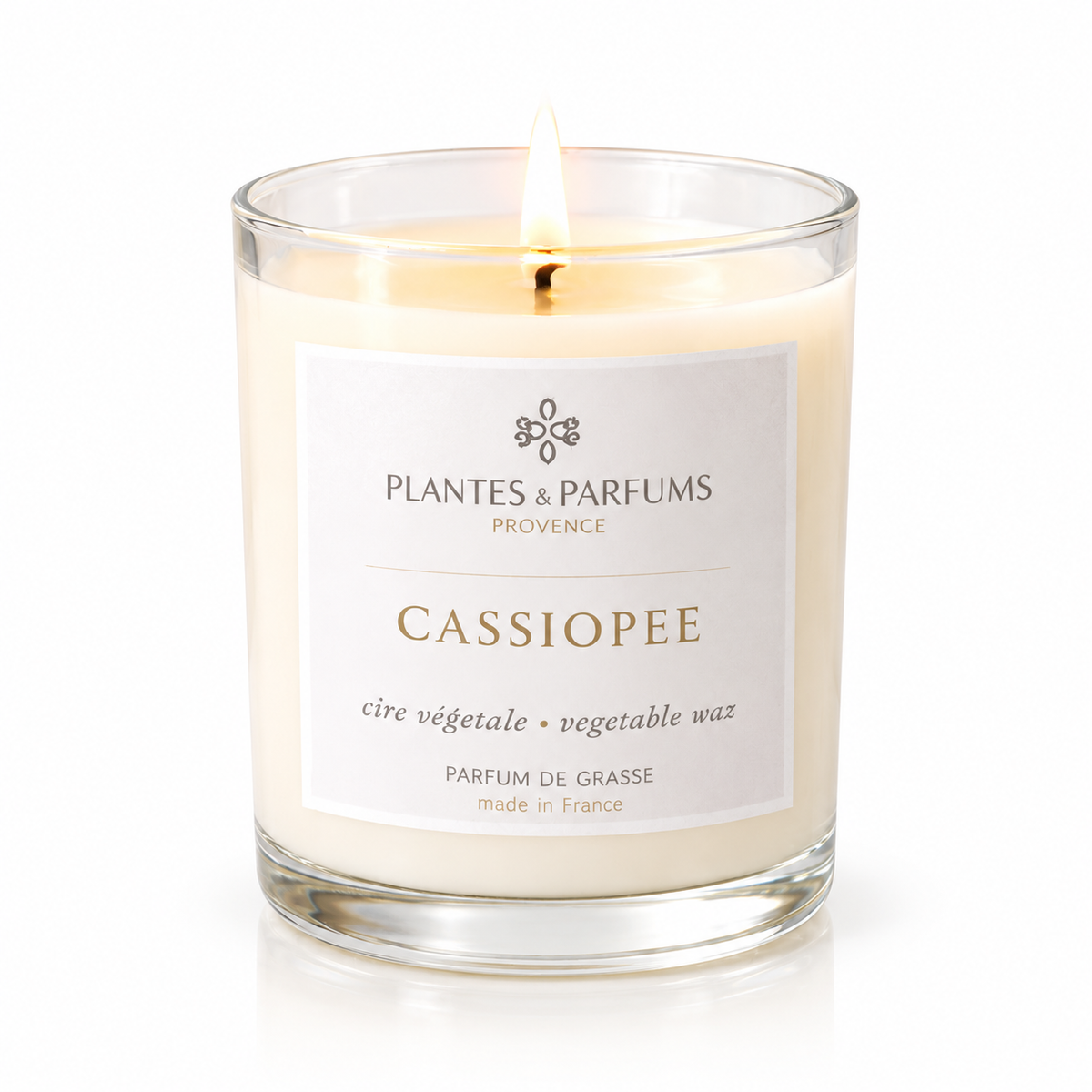 Cassiopee geurkaars 180 g van Plantes & Parfums op witte achtergrond