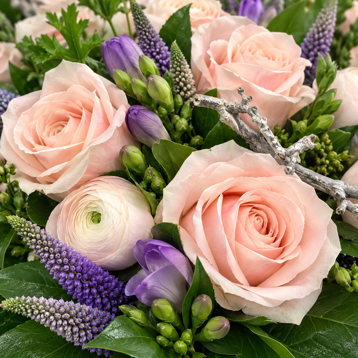 Gemengd boeket – bloemen van dichtbij