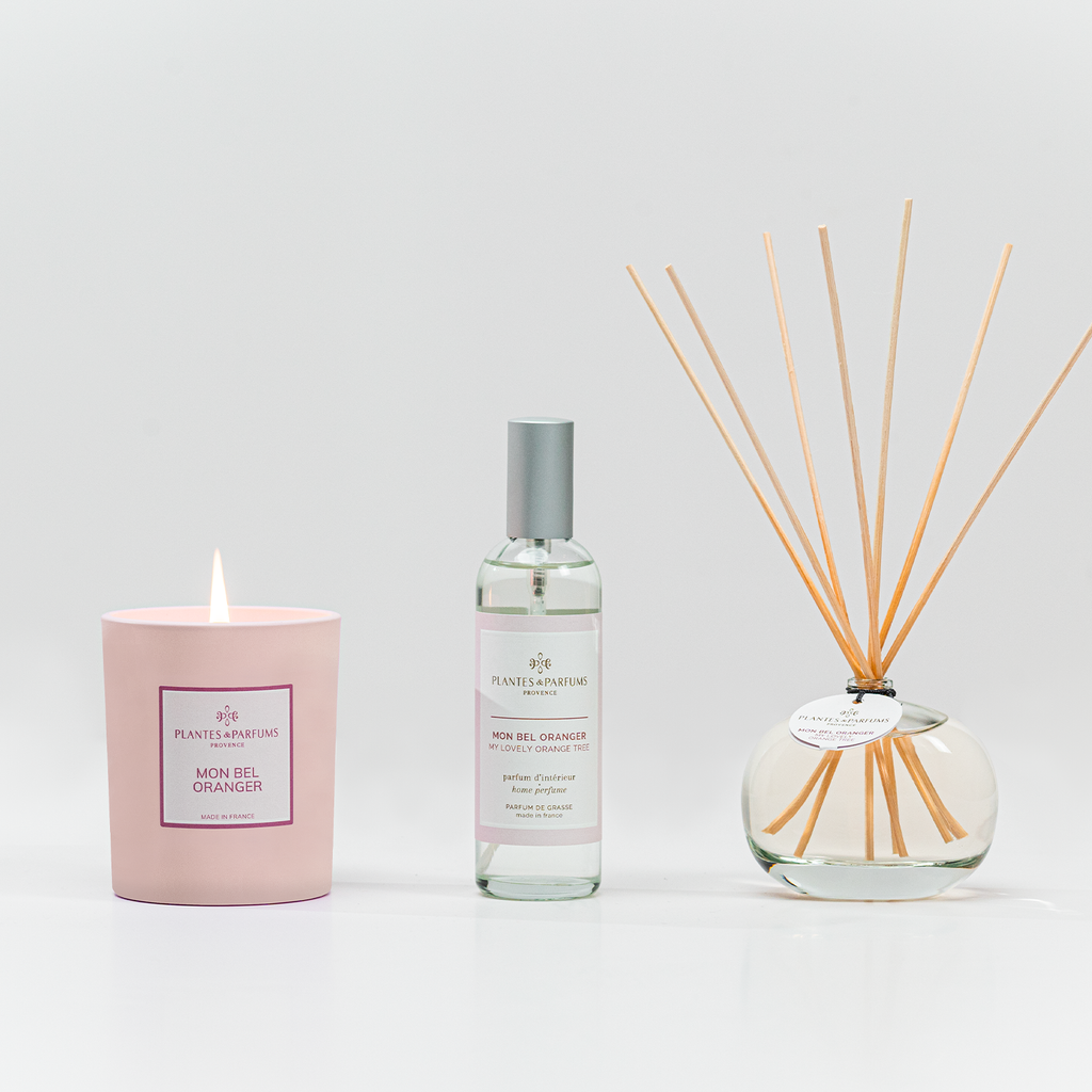 Grenade & Hibiscus interieurparfum in sfeervolle setting