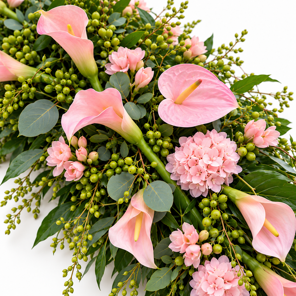 Kistbedekking roze — detail