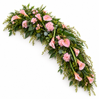 Kistbedekking roze — zijaanzicht