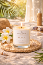 Monoï geurkaars 180 g van Plantes & Parfums in interieur