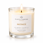 Monoï geurkaars 180 g van Plantes & Parfums op witte achtergrond