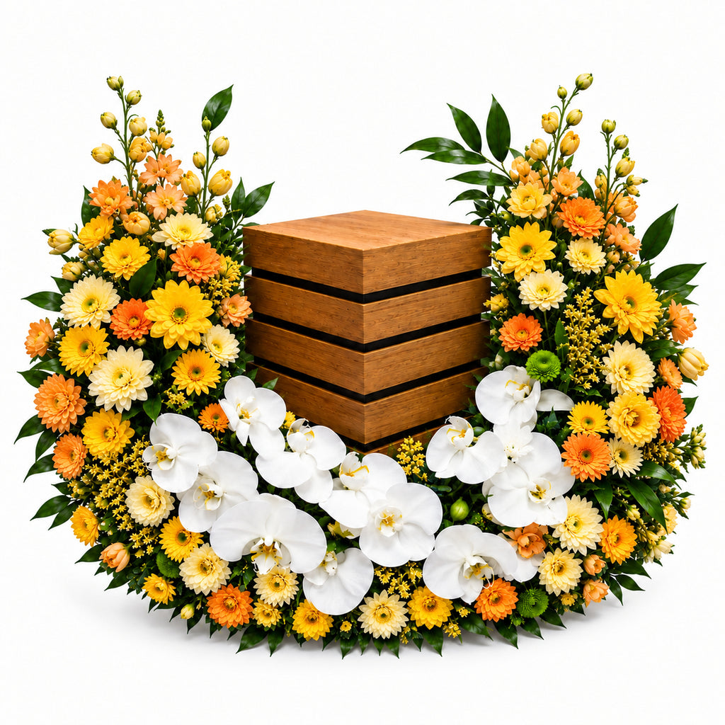 Omringd door Liefde — geel-oranje — totaalbeeld