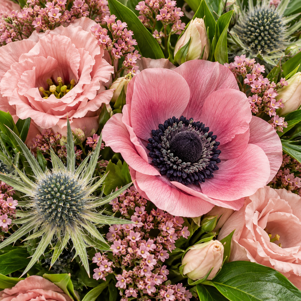Veld van Herinnering Roze — detail bloemen