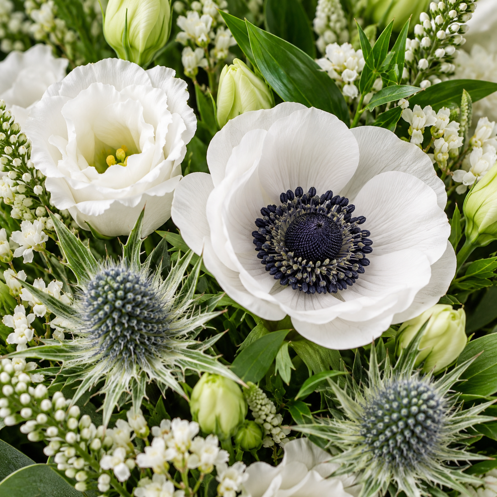 Veld van Herinnering Wit — detail bloemen