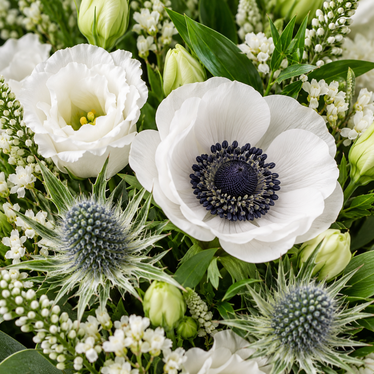 Veld van Herinnering Wit — detail bloemen